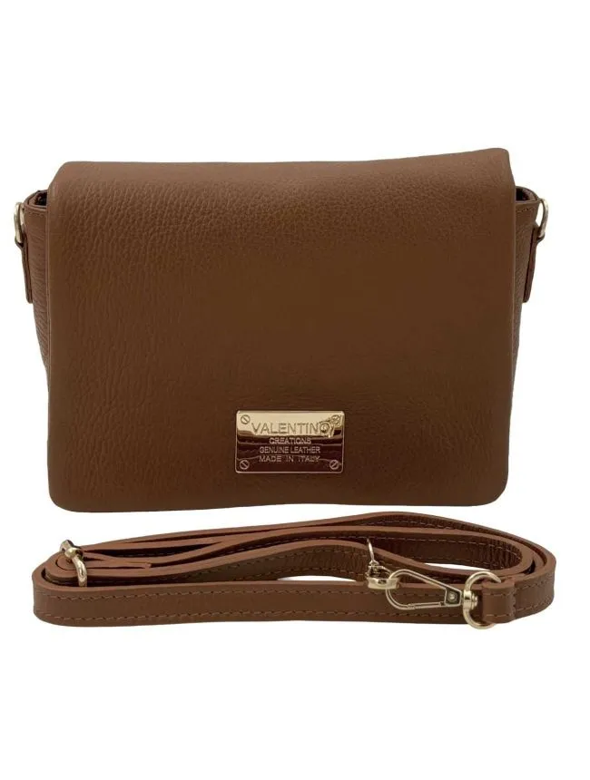 Valentino creations kožna torba v866 braon