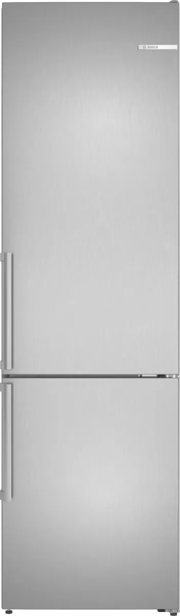 Series 4, free-standing fridge-freezer with freezer at bottom, 203.2 x 59.5 cm, Stainless steel look, KGN39VLCW