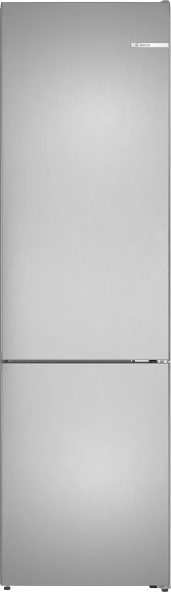 Series 4, free-standing fridge-freezer with freezer at bottom, 203.2 x 59.5 cm, Stainless steel look, KGN39VLCK