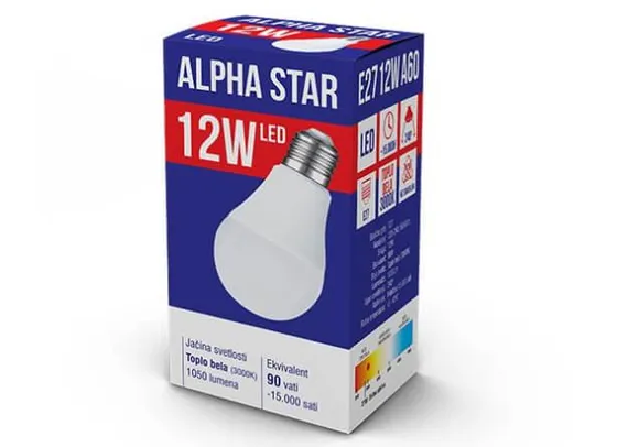 Alpha LED Sijalica E27 12 W - Toplo-bela