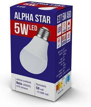 ALPHA STAR Sijalica LED ALPHA E27 5W