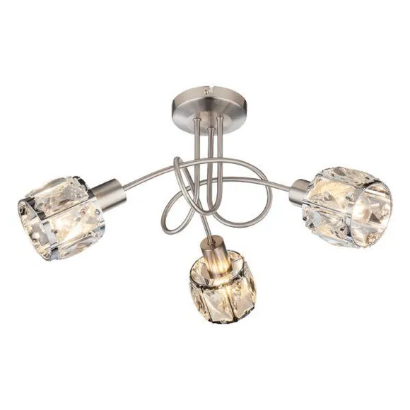 Elmark Luster Sheen Spot 3 x E14 230 V - Satenski nikl / D38