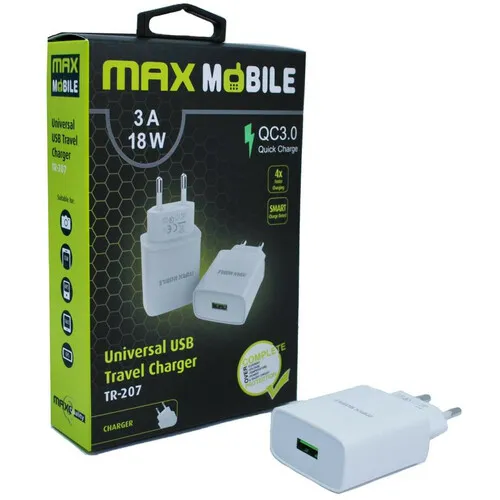 MAX MOBILE Q.C 3.0 QUICK CHARGE USB TR207 3A beli