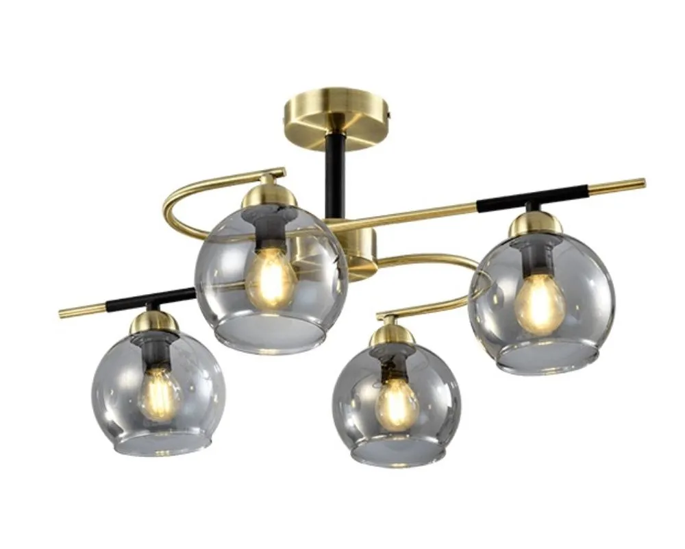 ELMARK BILL LUSTER 4XE14 CRNA MAT/BRONZA