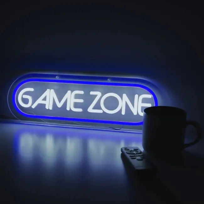 ZNAK NEON  "GAME ZONE" 42.5X15 CM