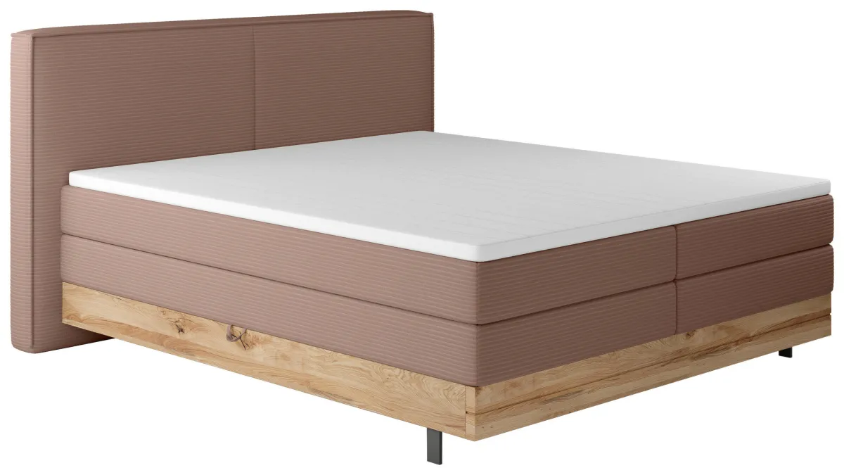 BOXSPRING KREVET 140/200 cm     staroružičasta 