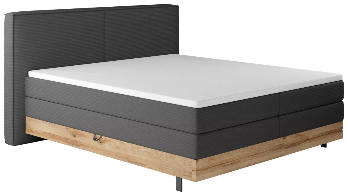 BOXSPRING KREVET 180/200 cm     antracit 
