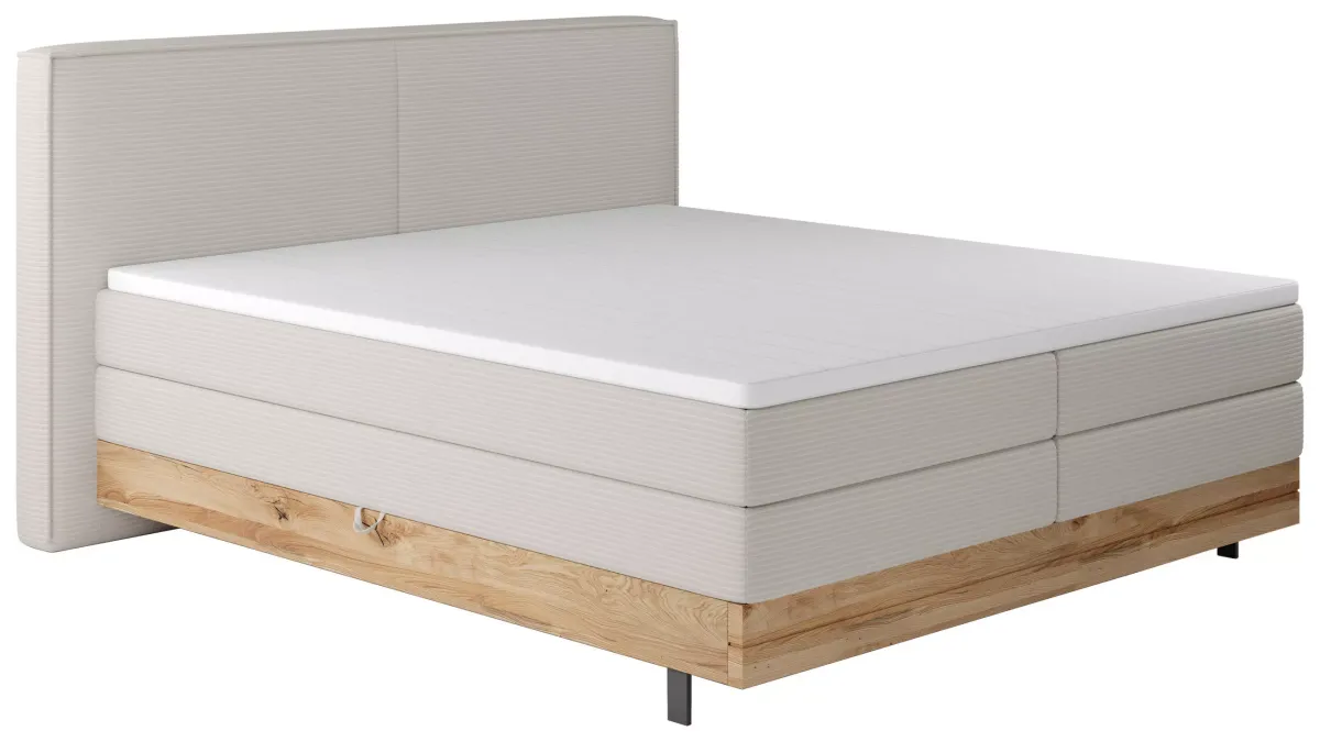BOXSPRING KREVET 180/200 cm     krem 